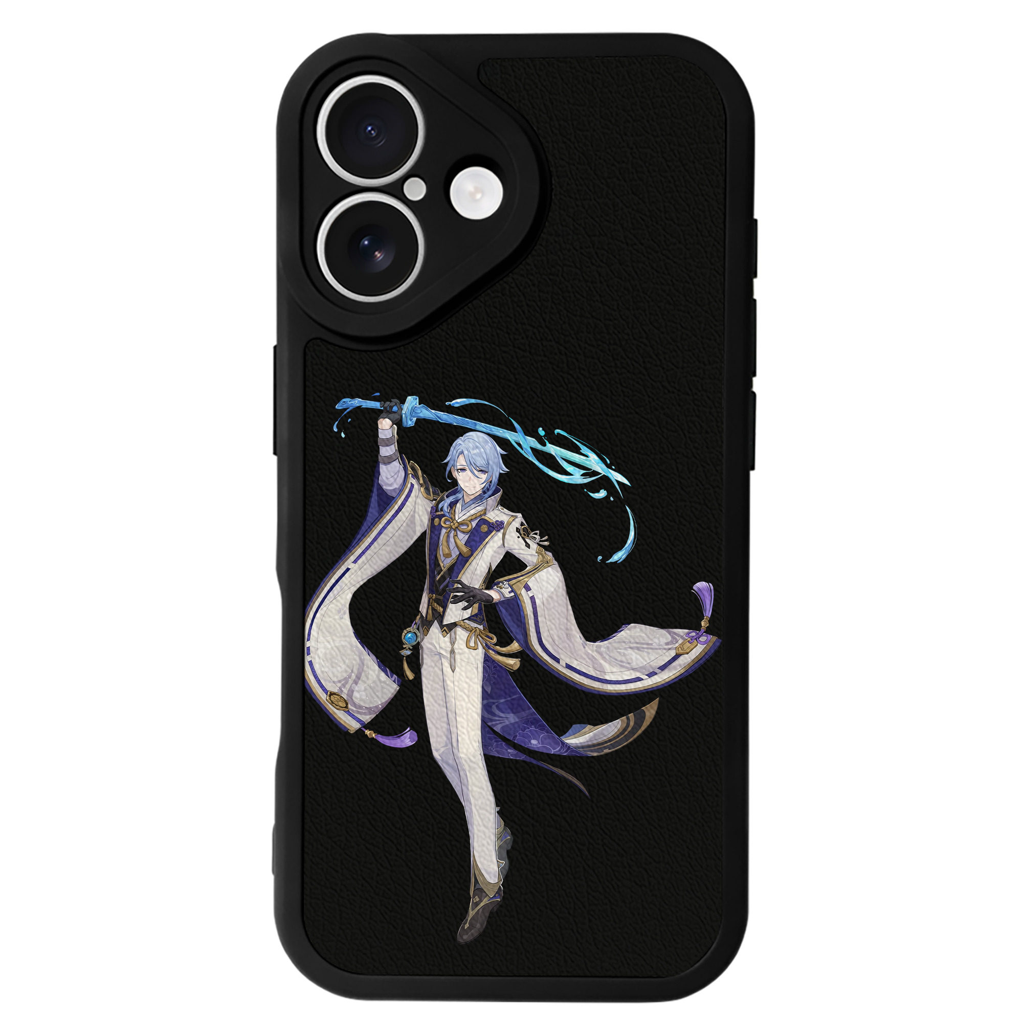 げんし神 神里綾人 かみさとあやと genshin Kamisato Ayato 【iPhone 16シリーズ対応】シリコンスマホケース（レザー調） 材質：シリコン